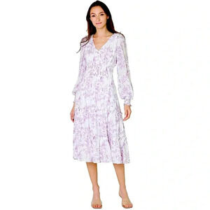 LUCY PARIS AZALEA FLORAL DRESS -
LAVENDER FLORAL size Small